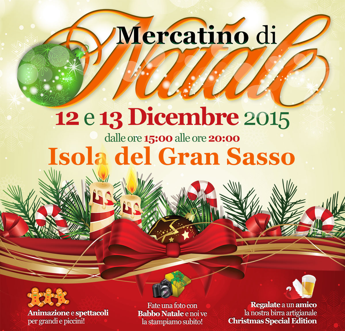 Mercatino di Natale, 12 e 13 Dicembre a Isola del Gran Sasso